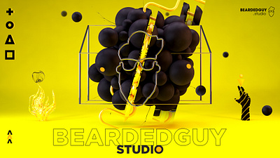 Beardedballs 3d art advertising balls bearded beardedguy brand branding c4d cinema4d design designer graphics logo mograph photoshop poster ui