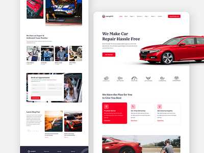 Car/Automobile Maintenance ar dealership auto automobil automobile automotive automotive design car flat landing landing page repair repair car trend trendy website