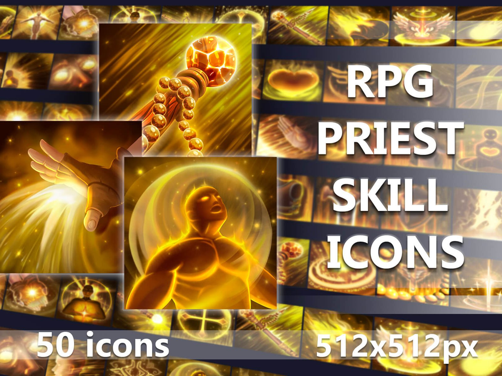 Rpg Priest Skill Icons By 2d Game Assets On Dribbble