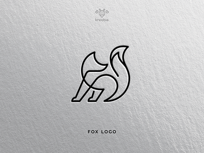 FOX - Logo design cool fox line logo minimalist modern monogram simple
