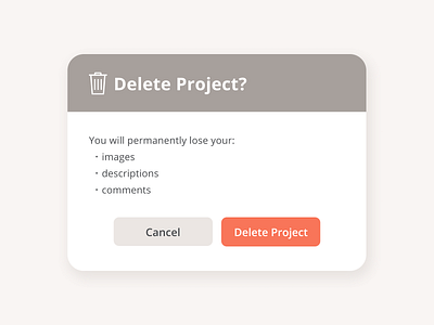 Daily UI #054 - Confirmation daily 100 challenge daily ui dailyui dailyuichallenge delete minimal simple ui web website