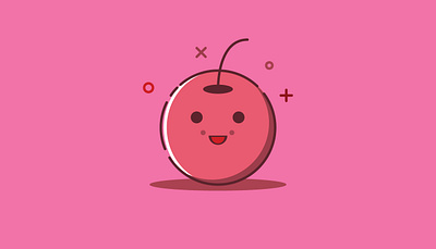 Cherry character design cherry cute cute illustration design flat design fruit icon identity illustration illustrator