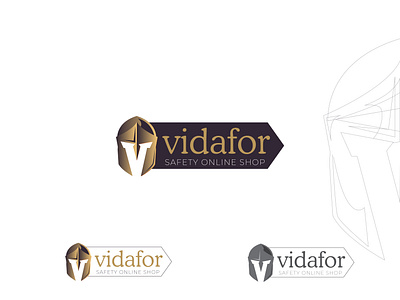 Vidafor Logo Dribbble 01 branding design helmet logo safety v