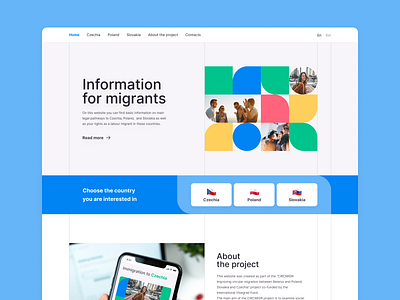 Workineu.by - main page design main page migration ui ux website