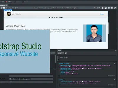 Ahmed Sharif Khan Bootstrap Studio 2020 affinitydesigner affinityphoto ahmedsharifkhannoor design photoshop