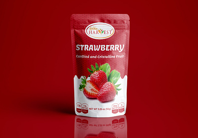 Strawberry Dried Fruit Packaging Design bottle design branding cannabis design cbd packaging design illustration label design labeldesign logo packaging