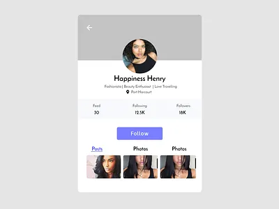 UI Design Challenge - User Profile Page