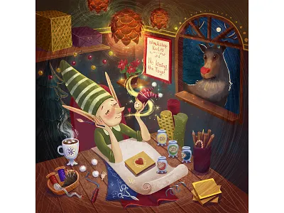 Christmas Elf children children book illustration childrens illustration fairy illustration illustrator illustrators imagination photoshop picture book