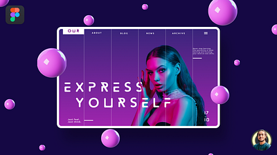 Express Yourself UI Web Design Concept design graphicdesign ui web