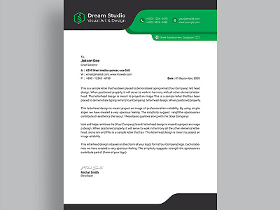 Letterhead Template creative design graphic letterhead modern