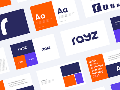 Rayz App - Brandbook app brand brand identity branding card clean colors design logo product typo