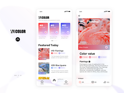 AI color app -Gradient color app design icon logo ui ux