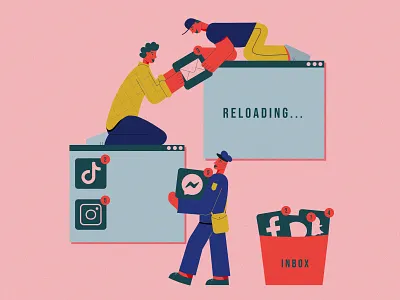 ERROR 404: Page not found app icons illustration illustrator inbox reloading ui design