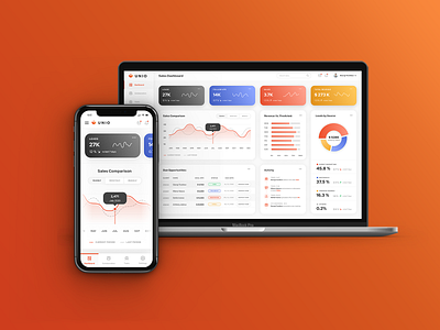 Unio Sales Dashboard app charts collaboration dashboard files freelance leads metrics mobile sales ui ui design ux ux design