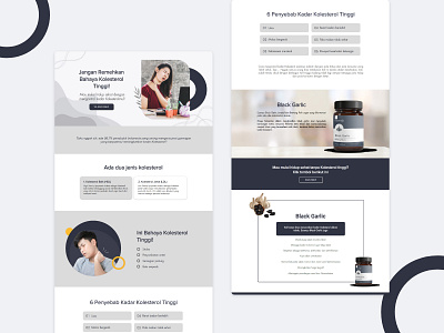 Cholesterol Landing Page Design design landing page design publishing ui design web design