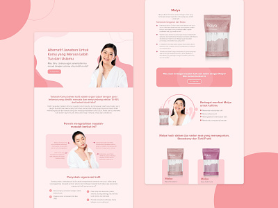 Skincare Landing Page Design beauty design landing page design ui landing page web design