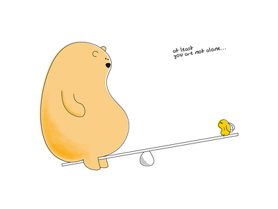alone 01 bear bee design illustration vector