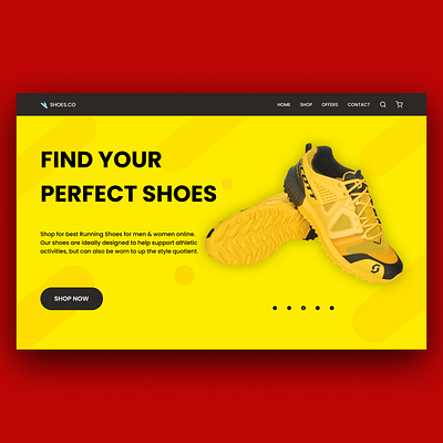 Landing page concept for Shoes Online Store design minimal ui ui design ui designer uidesign uidesigner uiux web website