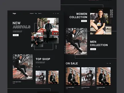 Clothing Store Landing Page landingpage ui ux uidesign uxdesign webdesign