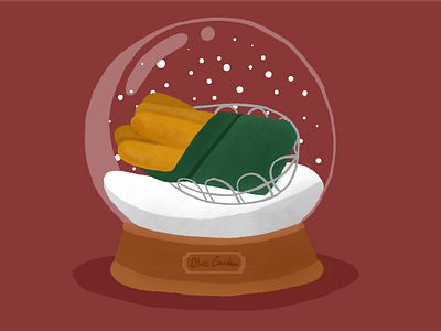 Snowglobe christmas food giftcard procreate snow globe winter