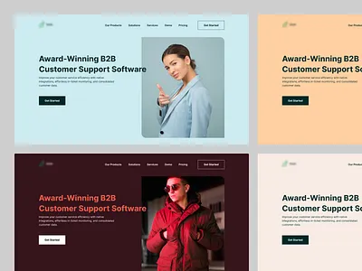 B2B Customer Support Software - Style Exploration agency b2b hero hero header hero image hero section marketing marketing agency marketing design marketing site style exploration ui ui design ux webdesign website website design