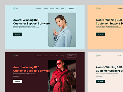 B2B Customer Support Software - Style Exploration agency b2b hero hero header hero image hero section marketing marketing agency marketing design marketing site style exploration ui ui design ux webdesign website website design