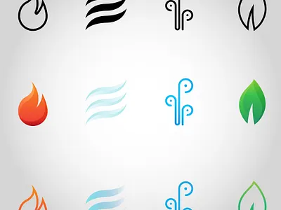 Earth Elements concept art design earth elements flat icons icons design icons pack illustration logo vector