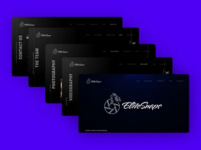 EliteSnaps Website Design minimal ui ux web design website