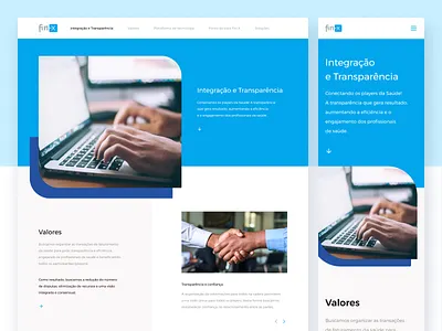 Fin-X Landing Page desktop health health tech interface landing page mobile responsive ui ui design ux design website