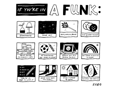funky black and white drawing gratitude hand drawn icons illustration mood vector