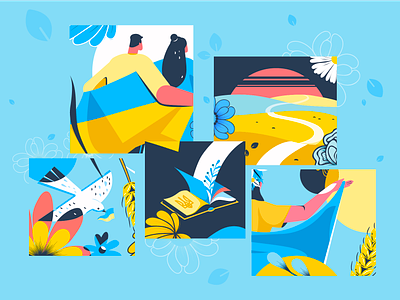 Happy Constitution Day of Ukraine ! adobe illustrator animation branding colors constitution creative design freedom graphic design illustration logo love peace ui ukraine ux web