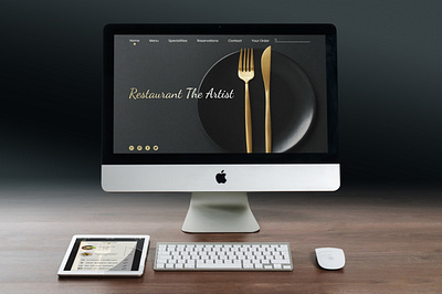 Restaurant The Artist - Homepage adobe photoshop adobe xd art design minimal ui ux web web design website