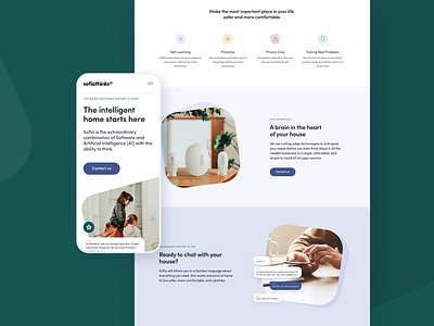 Sofiathinks — Website ai artificial intelligence gadget hardware homepage houses intelligent home responsive responsive design smart home sofiathinks software ui web design website z1