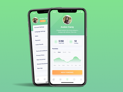 Financial app app design chart design financial app fintech investment profile page uiux