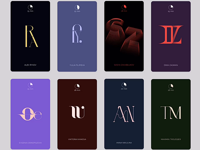 Monogram Challenge animation blue branding challenge color colors design digital identity illustration logo mobile modern monogram motion name ui vector website