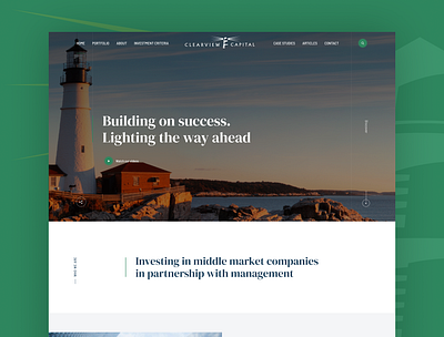 Clearview Concept vc venture capital visual design webdesign