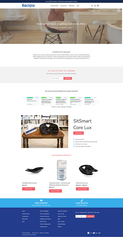 Backjoy (Shopify Site) shopify