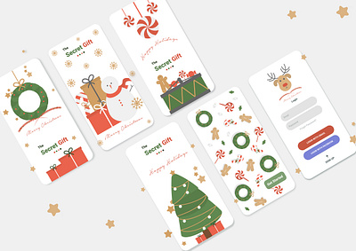 Christmas Gift App Design UI app design icon istanbul minimal turkey ui design userinterface ux web