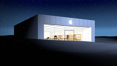 Holiday Apple Store 3d after effects animation apple store cinema 4d illustration retail
