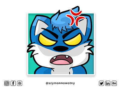 Twitch Wolf Rage Emote #2 art artist artwork design digital digital art digital painting digitalart drawing drawings emote emoteart twitch twitchemote