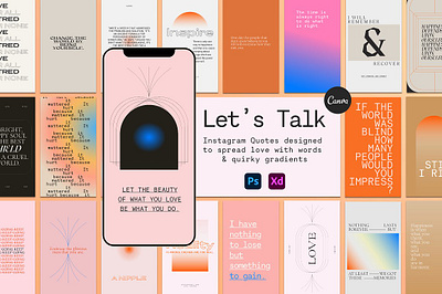 Let's Talk Instagram Quotes design instagram instagram banner instagram post instagram post template instagram quotes instagram stories instagram story template instagram template minimalist post posts quote quotes social media social media pack social media template stories story template