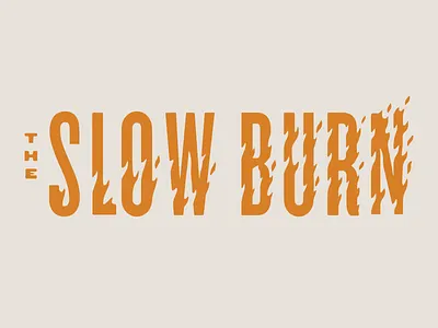 The Slow Burn branding burn custom design fire food lettering logo meat slow smoke smoker typography