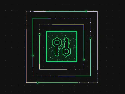 Animated Illustrations for a Blockchain Startup Website animated icon animated illustration animation blockchain cryptocurrency dark data visualisation decentralized icon icon animation illustration key matrix motion design protocol tech technology token visual content zajno