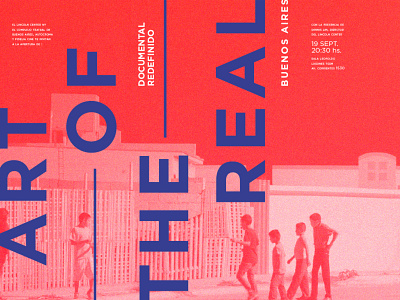 art of the real blue documentary festival film identity design poster design red typogaphy