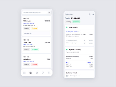Order Management App mobile crm interface invoice managment minimal mobile mobile app mobile ui order order management saas searching uidesign