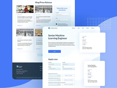 AI Retailer Systems Website blue design desktop digital illustration mobile retail shop swiss ui ux vector website