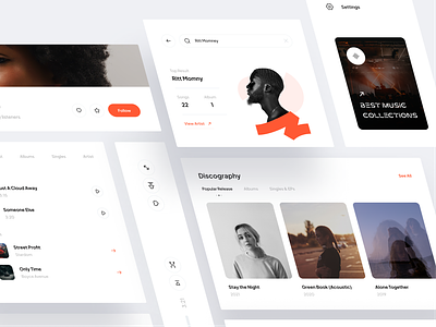 Music Player - Web appdesign concept dashboard design minimal music music player stream streaming ui uidesign userinterface
