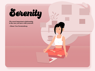 Serenity - 2021 New Years Resolution 2021 dribbbleweeklywarmup goals health mental health new year resolutions self care yoga