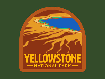 Yellowstone badge idaho logo national park outdoor badge outdoors patch retro retro badge vintage wilderness wyoming yellowstone