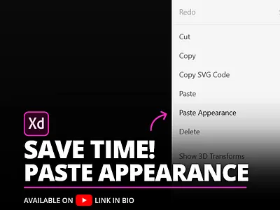 Save Time With This Trick In Adobe XD | Paste Appearance adobe xd mobile tutorial ui ui design user experience user interface web design web designer website